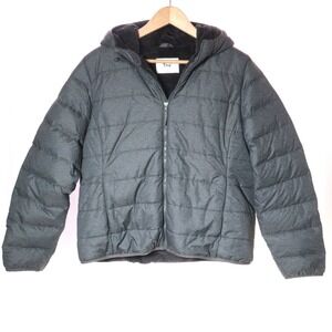 Aritzia TNA Women's Black Zip Up Long Sleeve Packable Puffer Coat Jacket Size XL